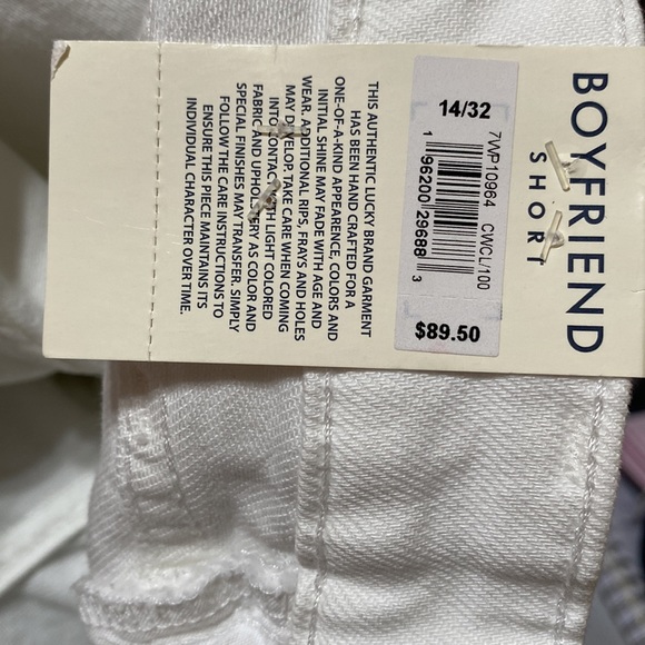 NWT-Lucky Brand White Boyfriend Shorts - Picture 12 of 13